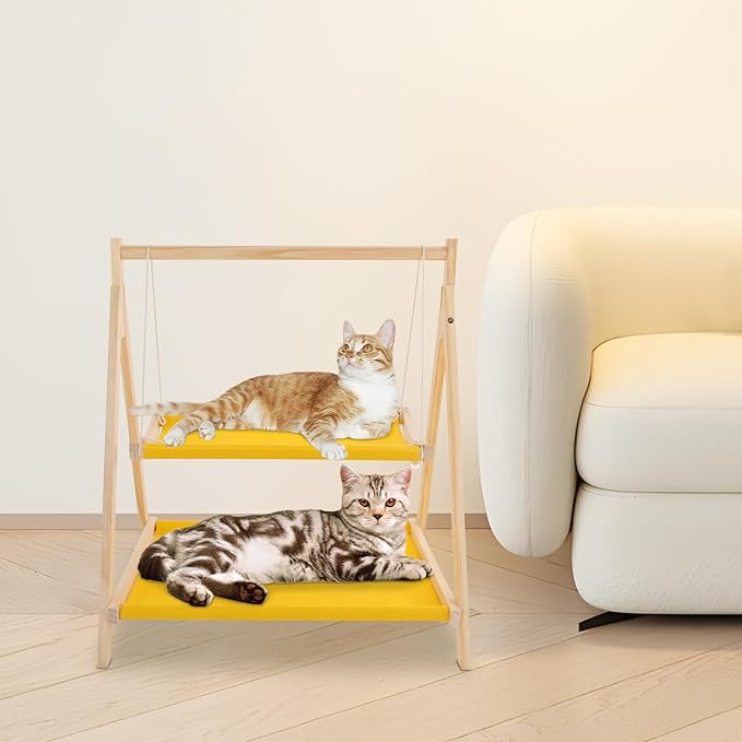 Double Deck Cat Hammock Sports & Outdoor Goods/Outdoor Recreation/Hammock - Yellow