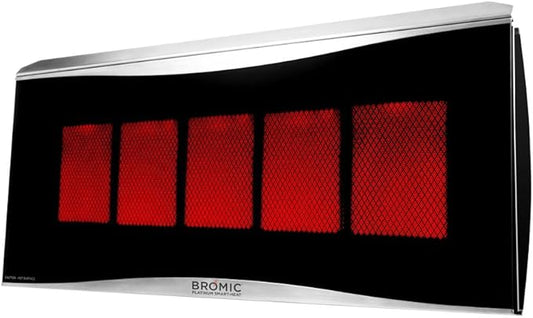 Bromic Heating BH0110003-1 Smart-Heat Platinum 500 Radiant Infrared Patio Heater, Natural Gas, 39800 BTU