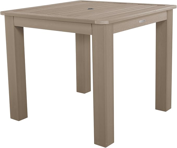 highwood Weatherly 5 Piece Square Counter Height Outdoor Dining Set, Woodland Brown