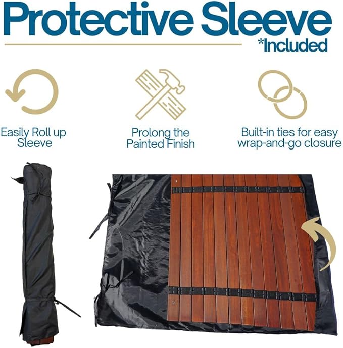 Formosa Covers Portable Wood Roll Up Table for Picnics, 2025 Update Stronger Staple Camping, Low Beach Table, Travel, Tailgate, Outdoor Events Carrying Bag Size 26" Lx26Wx16 H (Dark Teak Finish)