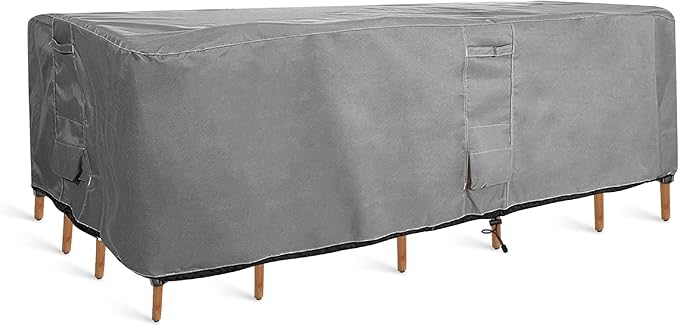 Patio Table & Chair Set Cover - Durable and Water Resistant Outdoor Furniture Cover, Medium Size