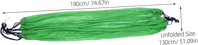 Mipcase 1set Lightweight Mesh Hammock for Use Breathable Design Storage Bag for Camping and Relaxation Green