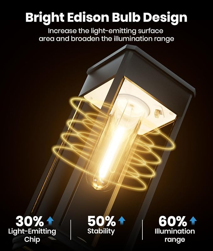 ALFIOT Solar Pathway Lights Outdoor, 8 Pack Bright Solar Lights Outdoor, Auto On/Off, IP65 Waterproof Solar Garden Lights Solar Powered Landscape Lighting for Yard Patio Walkway Driveway Pathway