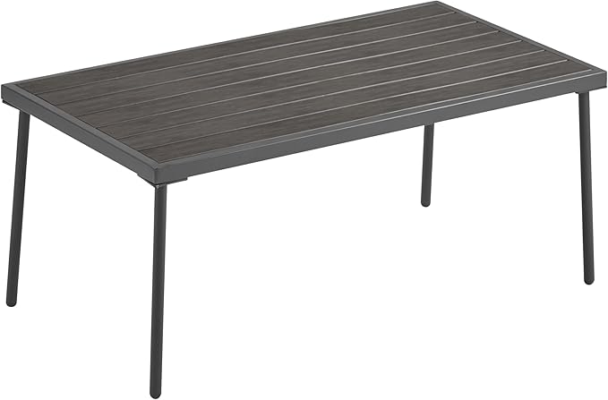 Christopher Knight Home Lena Patio Conversation Set, Rope Woven Club Chairs and Loveseat, Metal Frame Armchair, Slat Panel Coffee Table, Accent Table and Chair Set for Backyard Garden Poolside, Gray