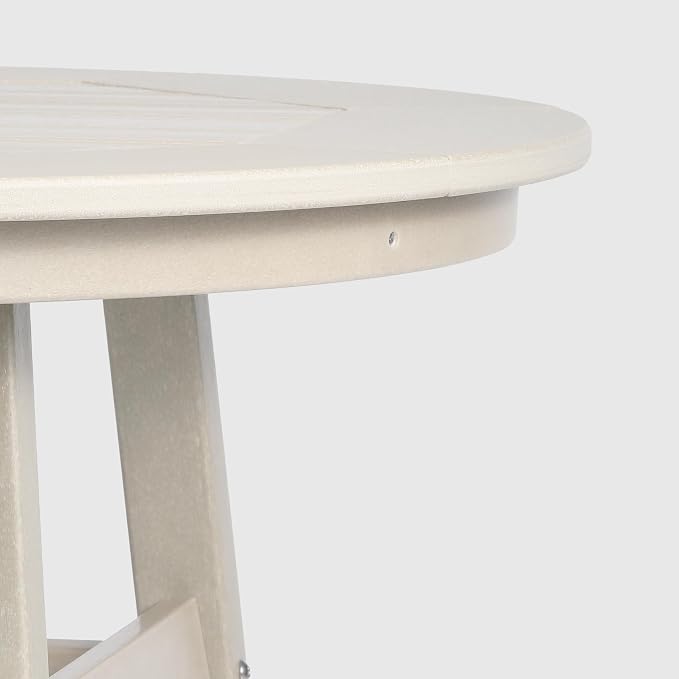 WestinTrends Malibu 5-Piece HDPE Outdoor Patio Dining Bar Bistro Table Set with Counter High Round Bar Stools
