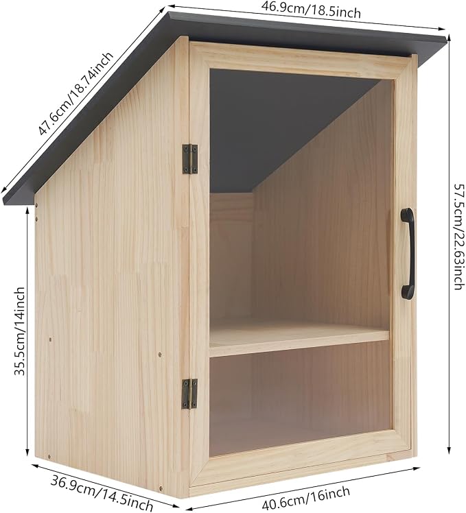 Solid Wood Blessing Box for Community Sharing, Schools (16"×14.5"×22.63")