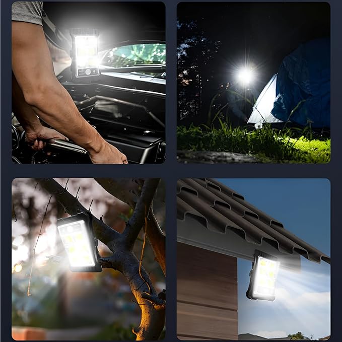 2 Pack LED Outdoor Solar Mini Clip Lights, Portable Lighting with Motion Sensor, Waterproof Solar Powered Courtyard Decorative Light,3 Modes Path Lamp.