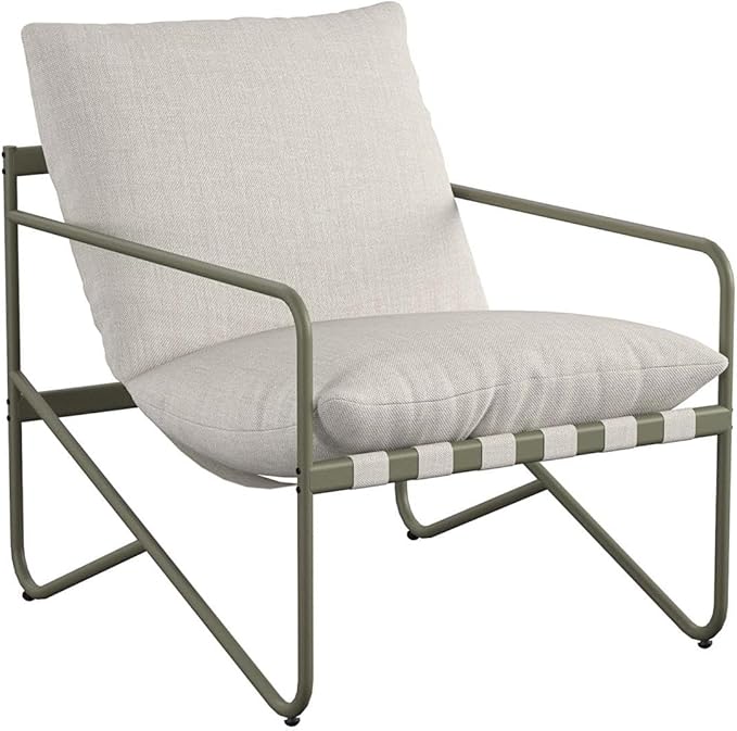 Novogratz Wrenn 4-Piece Sling and Cushion Conversation Set by The, Spanish Green