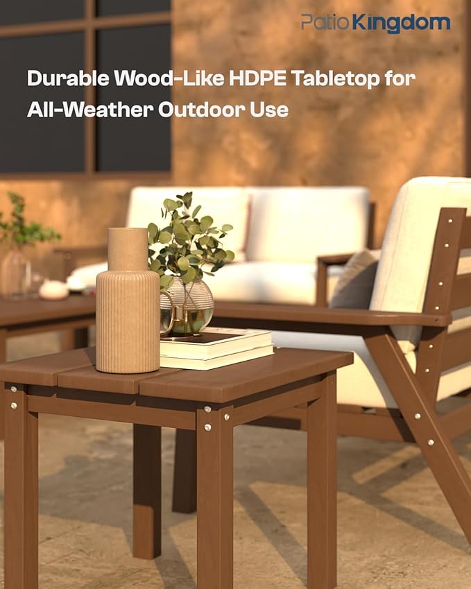 Patio Furniture Set 8 Seats, 4-Seater and 2-Seater Outdoor Sofas with Beige Washable Thick Cushions, Patio Conversation Sets for Lawn, Garden, Porch, Balcony, Deck (Brown Frame)
