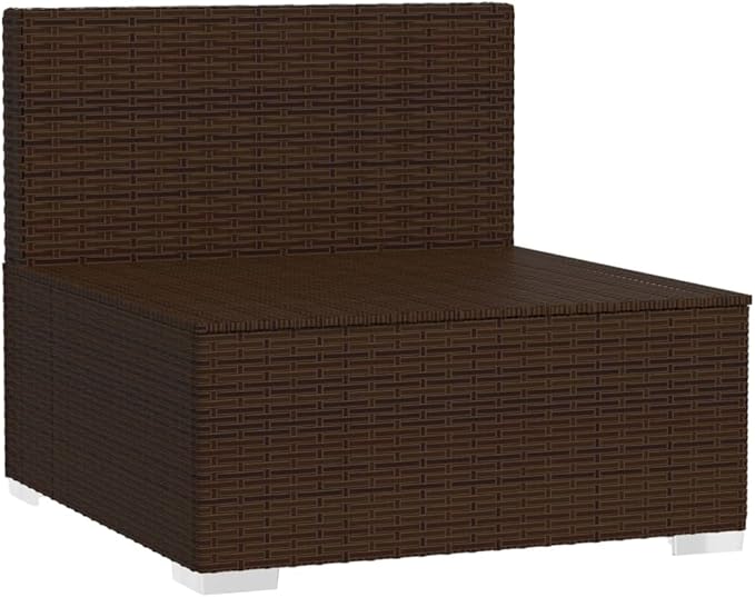 4-Seater Sofa with Cushions,Patio Lounge Set,Outdoor Patio Furniture,Conversation Furniture,Patio Furniture Sets,for Terrace,Garden,Backyard,Brown Poly Rattan