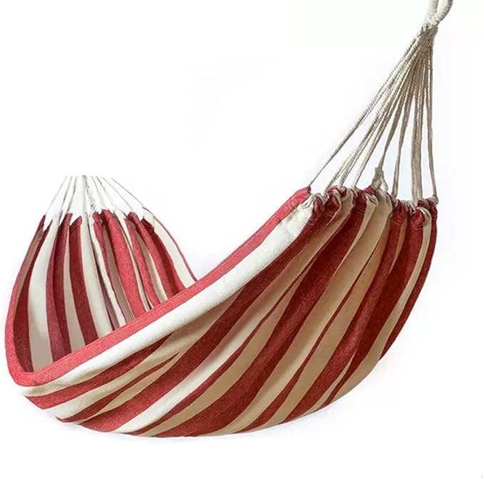 Outdoor Hammock Anti-Rollover Travel Camping Portable Hammock Hanging Chair Outdoor Portable Camping Travel Equipment (Color : Red, Size : 200 * 100cm)