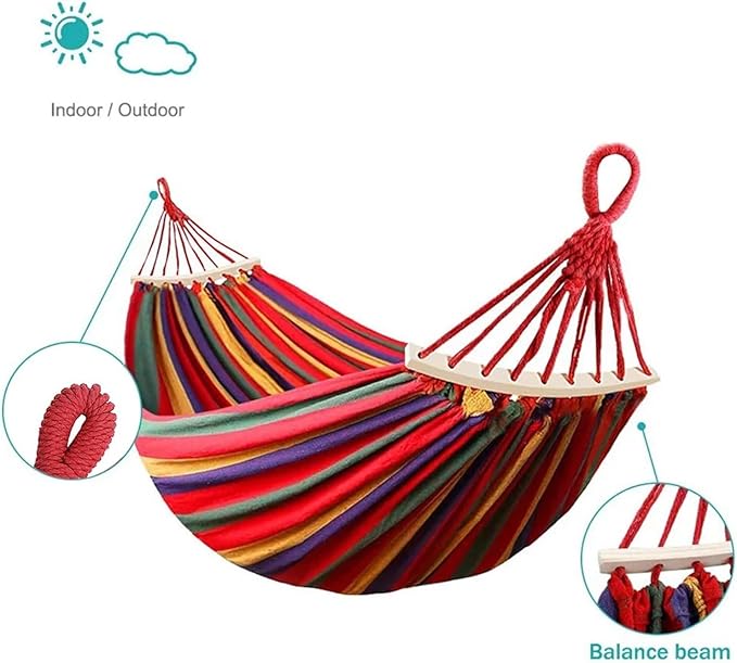Hammocks, Fabric with Tree Straps Stripe Hammock Pendant for Outdoor Indoor with Carry Bag,for Outside