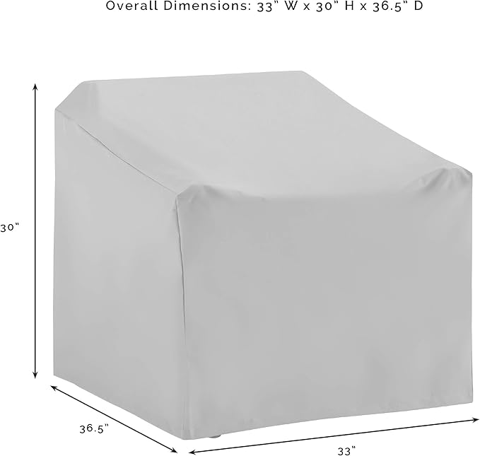 Crosley Furniture Patio Furniture Covers, Waterproof 3-Piece Cover Set for Outdoor Chair, Loveseat, Table, Gray