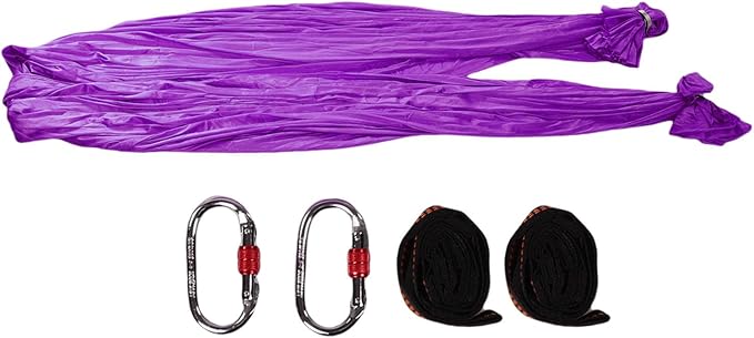 Keenso Aerial Hammock Set, Soft Elastic Polyester Swing for Fitness and Meditation, 400x280cm for Home or Studio Use