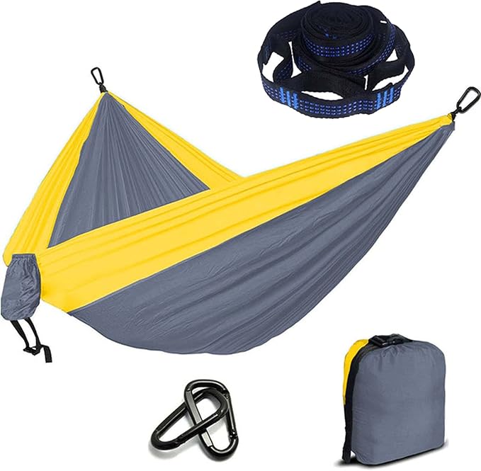 Camping Hammocks for Outside, Double Hammock Chair Outdoor, Portable Hammock for Trees, Hammocks for Outside Heavy Duty, for Beach, Backyard, Patio