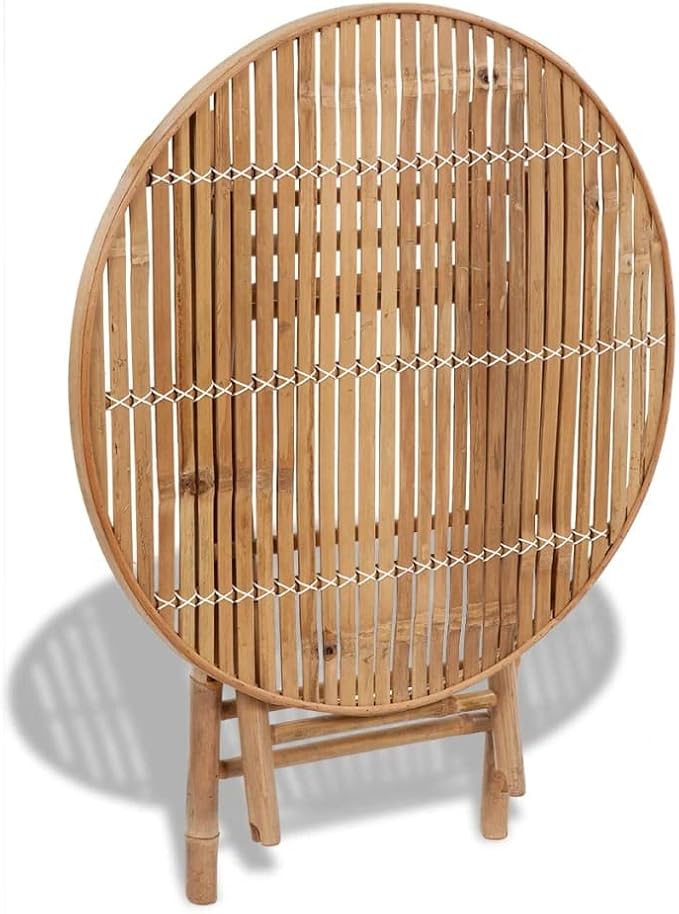 5 Piece Folding Patio Dining Set, Patio Conversation Set Porch Furniture Set Sectional Sofa Front Porch Furniture for Garden Poolside Piazza Exhibition Bamboo
