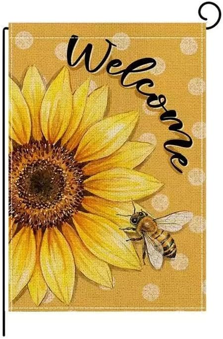 wyooxoo Spring Summer Flower Garden Flag 12x18 Inch Double Sided Vertical Welcome Garden Flag Outside Farmhouse Yard Outdoor Decoration (O)