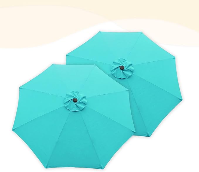 Goodgoods 9ft Patio Umbrella Replacement Canopy Market Umbrella Top Outdoor Umbrella Canopy (2pcs/package)