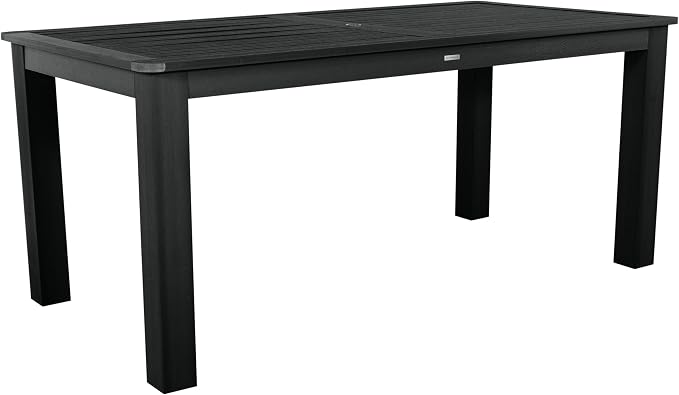 Highwood AD-ST7WL2CO5BA-BKE Weatherly 7pc Rectangular Counter Height Dining Set 84" x 42", Black
