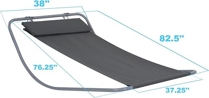 Rocking Sun Lounger for Extra Wide Single, Swimming Pool Bed, Chaise Lounge cot - Lightweight,Portable, Waterproof for Beach Camping Pool Backyard Garden (38")