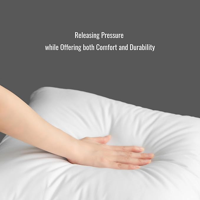 Hofdeco Premium Lumbar Pillow Insert, 13"x21" (for Cover Size 12"x20") Water Resistant Synthetic Down Alternative Sham Stuffer for Patio, Bench, Garden, White