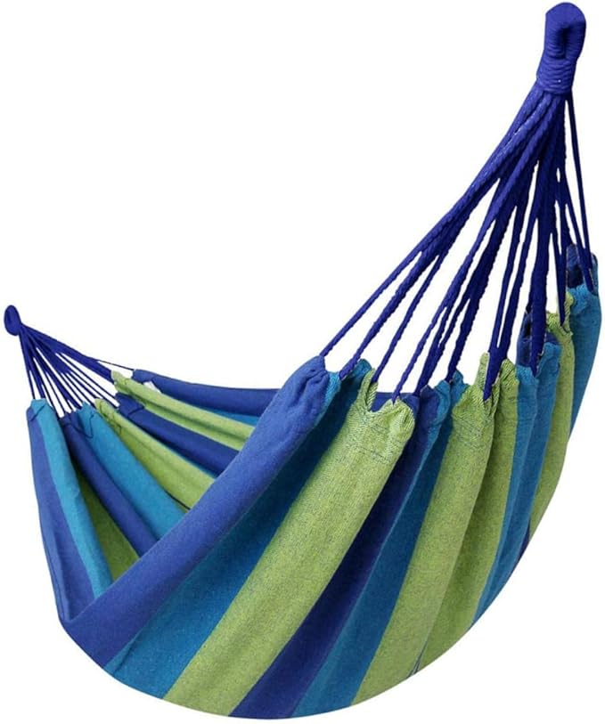 BESPORTBLE Double Thick Canvas Hammock Swing for Adults Outdoor Camping Hammock for Two Heavy-Duty Capacity for Camping and Relaxing