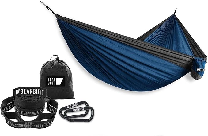 Bear Butt Double Camping Hammock and Bear Butt Kodiak Hammock Straps Bundle