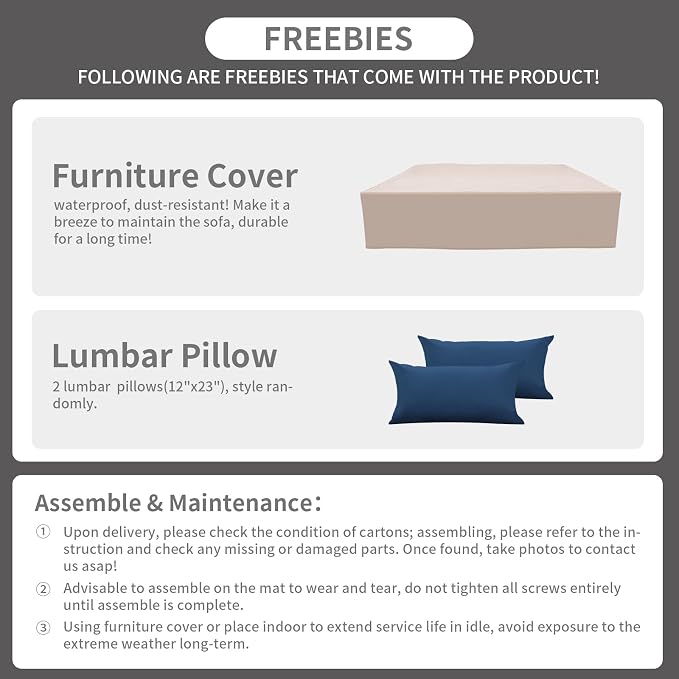 Rattaner Outdoor Sectional Sofa Set 7 Pieces Black Wicker Patio Furniture Couch Glass Table with Non-Slip Cushions Furniture Cover, Navy Blue