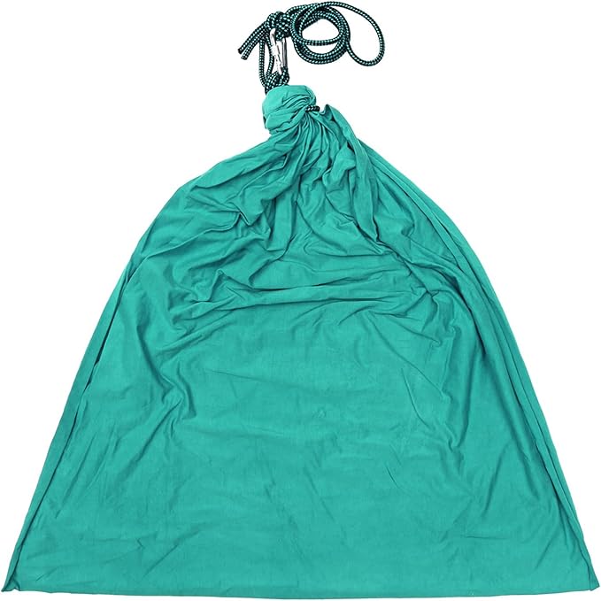 Elastic Therapy Swing Indoor Outdoor Hammock Style Sensory Hanging Chair with Carabiner Ropes 80kg Capacity (Green)