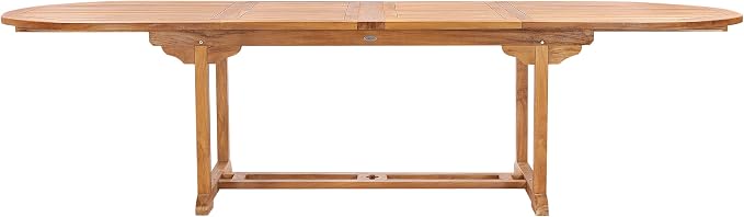 Teak Orleans Oval Outdoor Patio Double Extension Table, Made from Solid A-Grade Teak Wood