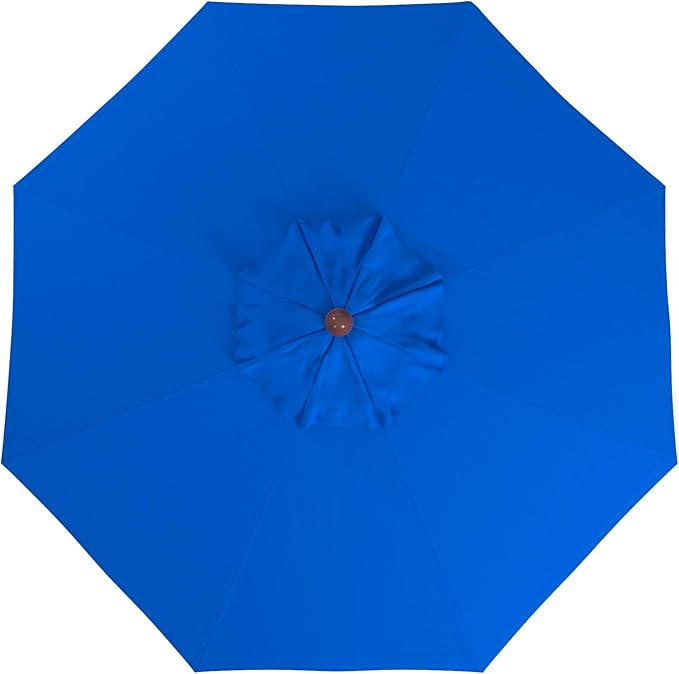 California Umbrella 9' Premium Commercial Hardwood Patio Umbrella, Manual Lift With Olefin Kiwi Fabric
