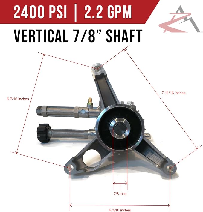 The ROP Shop OEM Annovi Reverberi AR 7/8" Shaft Pressure Washer Pump fits Craftsman 580752251 580.752251 580752252