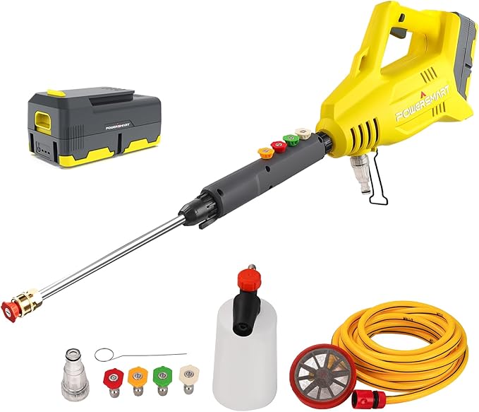 PowerSmart 40V Cordless Pressure Washer 1100 PSI with 4.0 Ah Battery and Charger Included, High Pressure for Car, Deck (DB2701)