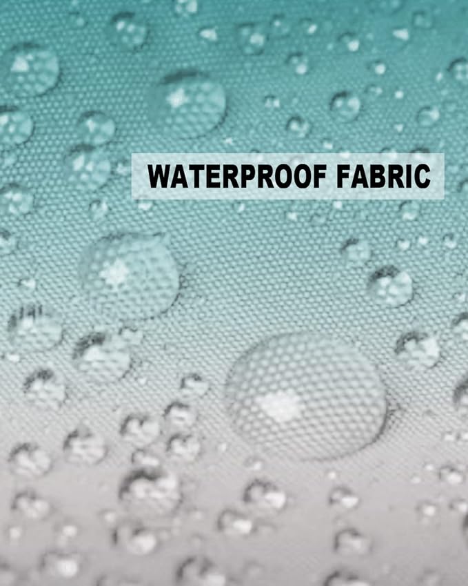 Outdoor Waterproof Throw Pillow Covers Set of 2 Green and Grey Ombre Pillowcases 24x24 Inches Teal Gradient Color Patio Decorative Pillows Cushion Case Patio Pillows for Couch Bed Chair Garden