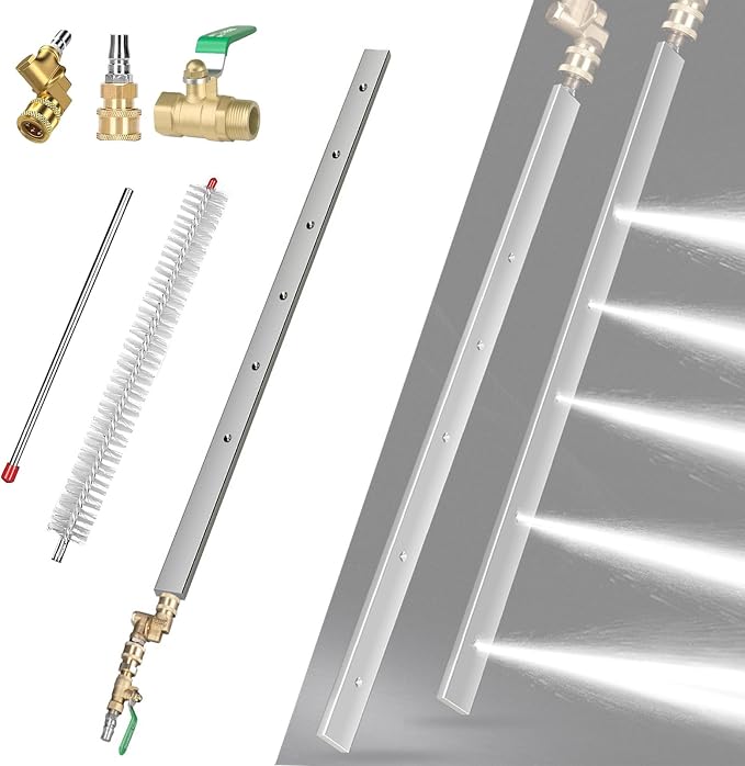 Radiator Cleaning Wand for Pressure Washer, Radiator Cleaning Tool, Car Radiator Cleaner Wand Tool with 1/4'' Quick Coupler for Household Cars, Trucks, RV (39 in (Six-Hole))