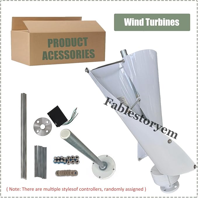 12000W Vertical Wind Power Turbine Generator Kit,12V/24V/48V Portable Maglev Wind Turbine Generator with Charge Controller for Boats Cabins Mobile Homes,E-12V