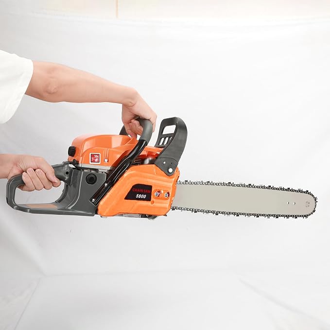 Gas Chainsaw, 58CC Top Handle 20 Inch Gasoline Chainsaw for Craftsman Wood Cutting, Handheld Cordless Gas Powered Petrol Chain Saws for Forest, Wood, Garden and Farm Cutting Use