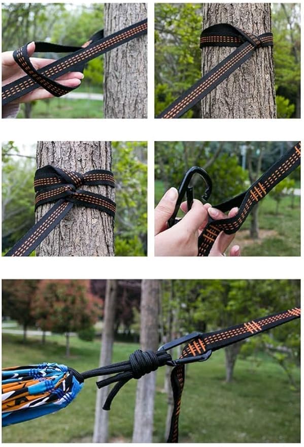 Camping Hammock Bed Garden Swing Portable Lightweight Hammocks for Outdoor Indoor 250kg Load Capacity Travel Camping Hamac Hammock Swing (Color : A)