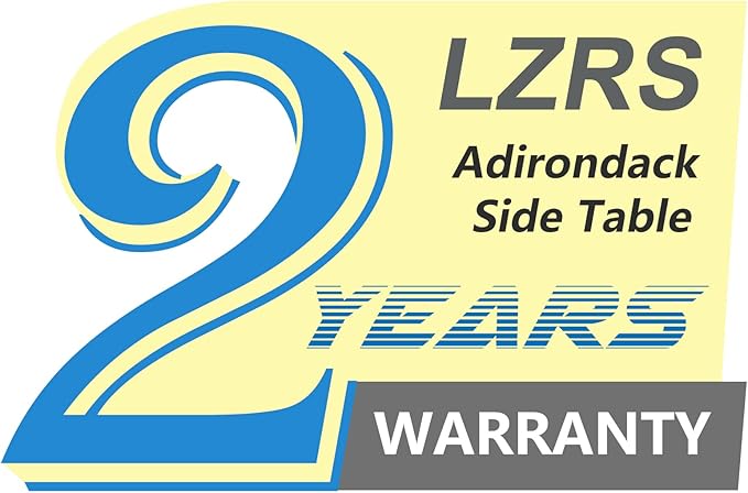 LZRS Adirondack Side Table Double End Table, Outdoor Coffee Tables for Patio, Backyard,Pool, Indoor Companion, Easy Maintenance & Weather Resistant(Teak)
