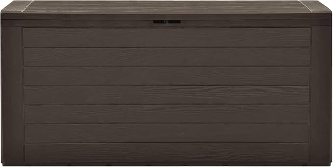Festnight Patio Storage Box Storage Deck Box Outdoor Storage Container for Outdoor, Balcony Brown 45.7"x17.3"x21.7"
