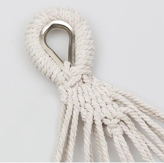 Portable Hammock,Canvas Hammock,Outdoor Hammock Anti-Rollover Travel Camping Portable Hammock Hanging Chair Outdoor Portable Camping Travel Equipment (Color : White, Size : 190 * 150cm)