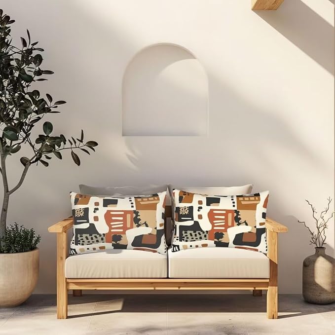 Outdoor Pillows Waterproof Set of 2 Outdoor Pillow Covers 24x32 Inch, Vintage Throw Pillows Nordic Pillow Covers, Garden Decorative Pillows Outdoor Pillows for Patio Furniture Car Home Decor -hs306
