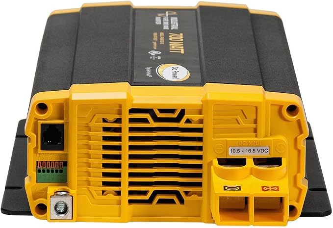 Go Power! GP-ISW700-700W Industrial Pure Sine Wave Inverter, 12V to 120V AC, Dual GFCI Outlets, PowerSave Mode, Overload Protection, Low-Profile Design, Ideal for Appliances & Sensitive Electronics