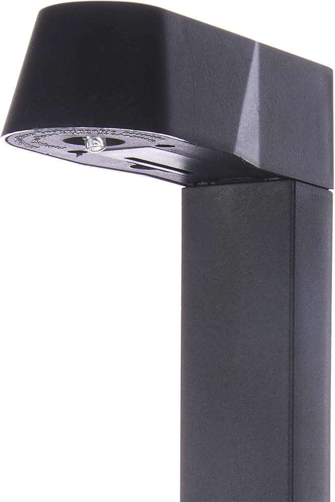 Alpine Corporation Solar-Powered Black Abstract Pathway Lights, 4-Piece (Pack of 2)