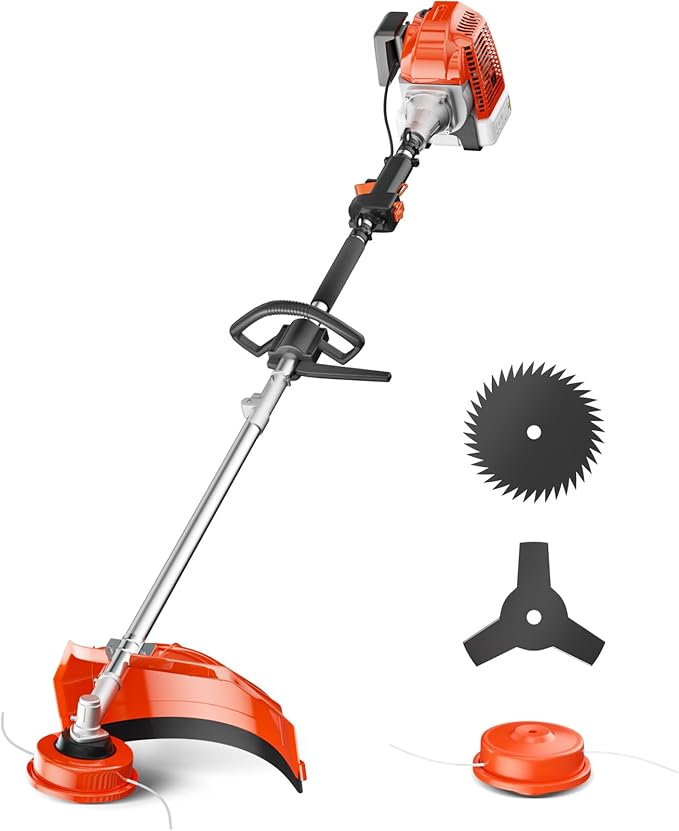 Baotree 52cc Gas Trimmer Edger Mower, 3 in 1 Grade Weed Wacker, Powerful 2 Stroke Gas String Trimmer Yard Tool, Carb Compliant Lawn Equipment, Quick Start Grass Cutter