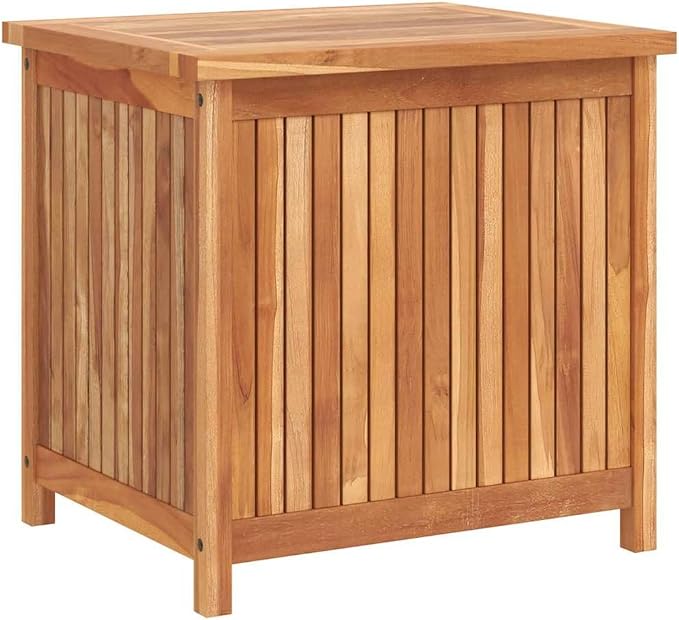 Wood Deck Box, Garden Backyard Storage Container for Patio Furniture Cushions and Gardening Tools, 23.6"x19.7"x22.8",-711