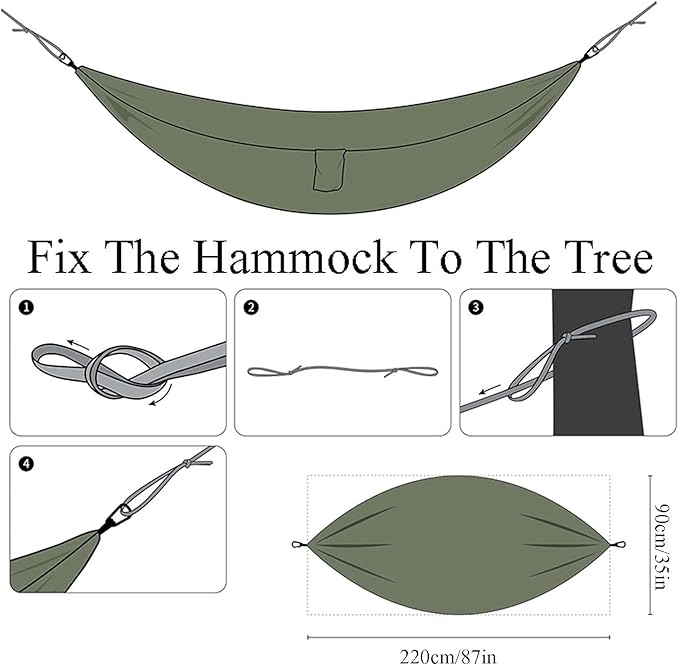 Hammocks for Outside, Camping Hammocks with Tree Straps, Parachute Hammocks, Double Hammock Swing Chair, All Accessories Included, for Outdoor, Indoor