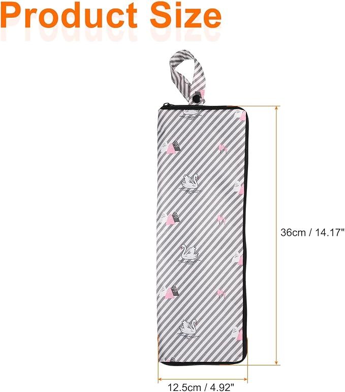HARFINGTON 2pcs Wet Umbrellas Bag 4.9" x 14.2" Superfine Fiber Strong Water Absorption Umbrella Case Cover Portable Waterproof Case for Storage Travel Home Outdoor, Gray
