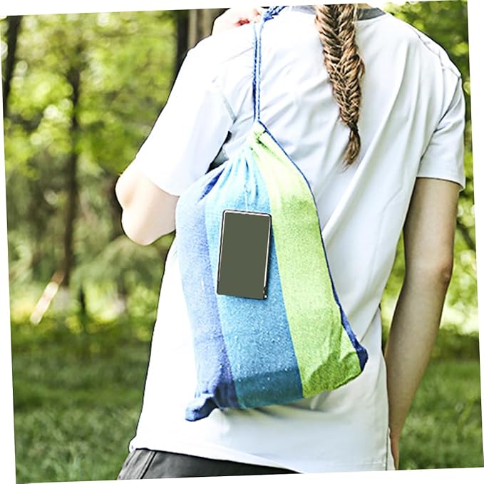 Toddmomy Thickened Canvas Double Hammock Portable Swing Hammock for Outdoor Easy to Assemble
