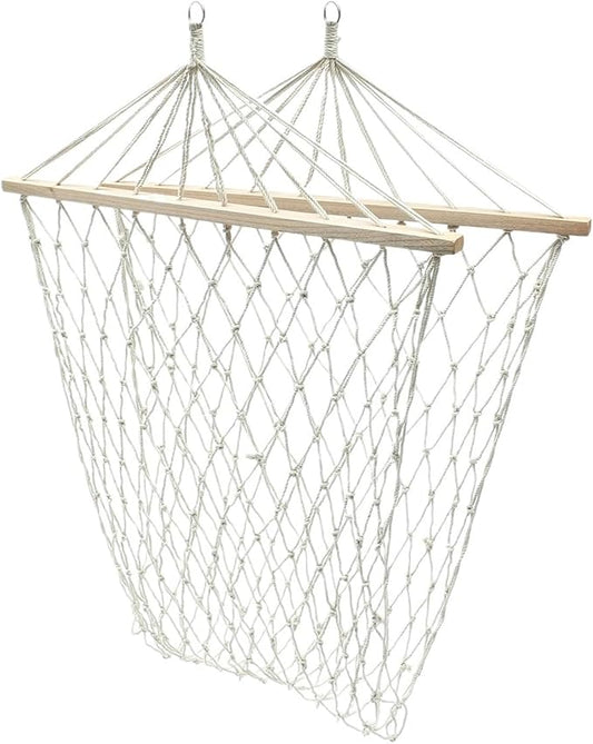 Comfy Single Person Hammock Chair - Cotton Rope Swing for Outdoor Camping, Backyard Relaxation